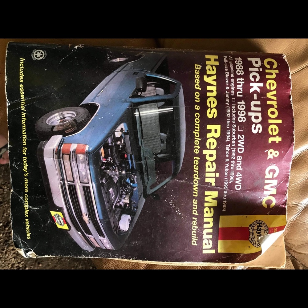 88-98 gmc chevrolet pickup truck manual